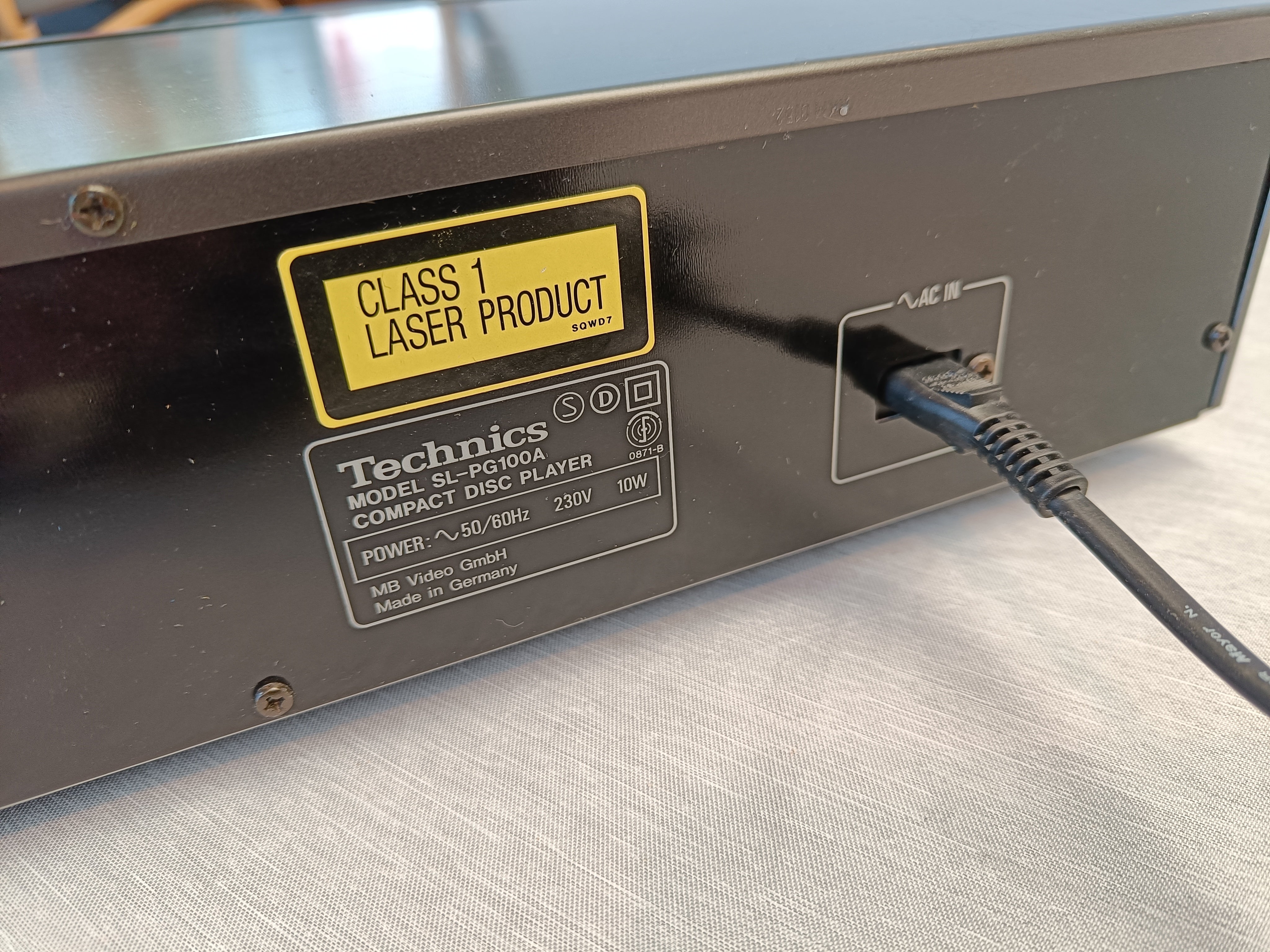 Technics CD player SL-PG100A